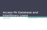Access pa and interlibrary loans