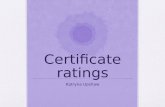 Cetification ratings