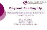 Beyond Scaling Up: Change and complex health systems