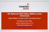 UK National CSR Policy 2006-9, Some Reflections