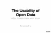 The usability of open data