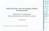 Defining the role of today's Sales Professional
