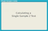 Calculating a single sample z test
