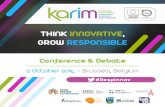 KARIM "Think Innovative, Grow Responsible" - Conférence-débat
