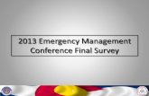 Colorado Emergency Management Conference Survey Results