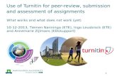Use of turnitin for peer review submission and assessment of assignments