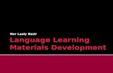 Language learning materials development