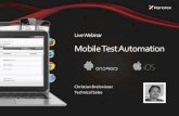 Mobile Test Automation Webinars