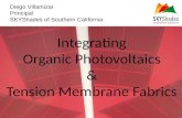 Integrating Organic Photovoltaics and Tension Membrane Fabrics