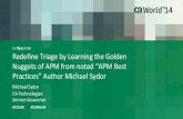 Redefine Triage by Learning the Golden Nuggets of APM From Noted "APM Best Practices" Author Michael Sydor