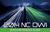 The 2014 North Carolina DWI Quick Reference Guide