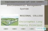 How an Environmental Management System (EMS) can help with embedding of a Carbon Management Plan (CMP)- Christopher Lang, Deputy Principal at Cambridge Regional College