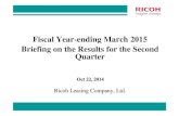 Fiscal Year-ending March 2015 Briefing on the Results for the Second  Quarter