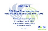XBRL-US FEI Top Challenges for financial executives for 2005