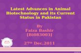 Latest advances in animal biotechnology and its current status in Pakistan