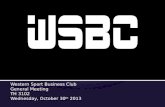 WSBC General Meeting October 30 2013