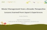 Waste Management from a Broader Perspective - Lessons Learned from Japan's Experiences