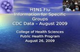 H1N1 Flu Information for Specific Groups: CDC Data – August 2009
