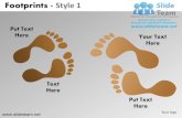 Footprints style design 1 powerpoint ppt templates.