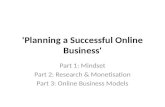 Planning a Successful Online Business