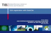 DOI registration with DataCite - COOPEUS, ENVRI, EUDAT workshop 2013