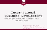 International Business Development for companies willing to expand Internationally