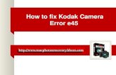 How to fix kodak camera error e45