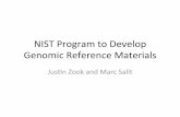 NIST program to develop genomic reference materials
