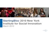 The NY '10 StartingBloc Experience