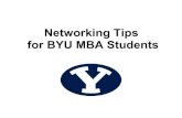 Networking Tips for BYU MBA Students