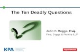 The Ten Deadly Questions