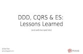 DDD, CQRS, ES lessons learned
