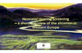 Neonatal Hearing Screening  2009 Europe