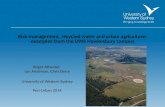 Roger Attwater "Risk Management, Recycled Water and Urban Agriculture: Examples from UWS Hawkesbury Campus
