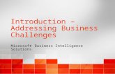 Introduction – Addressing Business Challenges