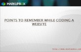 Points to remember while coding a website