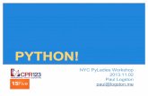 Python! An Introduction