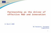 Partnership as the driver of R&D and innovation