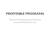 Ten Profitable Sustainable Personal Training Programs