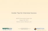Insider Tips For Interview Success 2011 V1