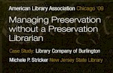 Managing Preservation without a Preservation Librarian