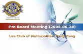 Metroleo Pre-Board Meeting