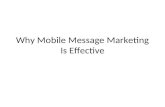 Why mobile message marketing is effective