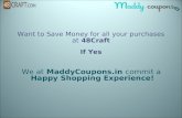 Save your money with all your purchase on 48craft using 48craft coupons.