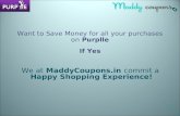 Save your money with all your purchase on Purplle using Purplle coupons.