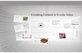 Creating content to create sales