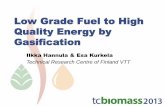 Low-grade fuel to high-quality energy by gasification