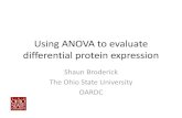 Using Anova to Evaluate Differential Protein Expression