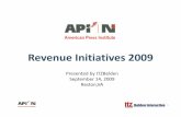 Online Revenue Opportunities: 2009 Initiatives