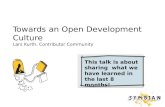 Towards An Open Development Culture V1.0
